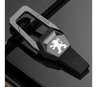 OscitY Coche Cuero Llaveros, para Peugeot 508 607 806 807 1007 2008 3008 4007 5008 Rifter Bipper RCZ Keychain reemplazo Herradura Desmontables Anti-perdida Moda Familia Regalos Car Accesorios