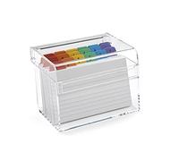 OSCO Caja de índice de acrílico, transparente (pequeña), 5 x 3 pulgadas