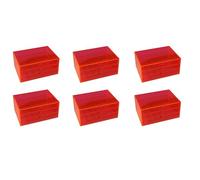 OSCO Cajonera mediana de acrílico neón con 3 cajones, paquete de 6 unidades, A5, almacenamiento de pines, joyas, clips, ceras, bolígrafos, lápices, artículos de papelería pequeños, 11 x 23 x 17 cm