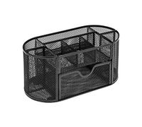Osco WMD03-BLK - Organizador de malla metálica con cajón, negra