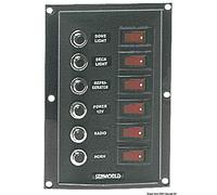 Osculati Pannello 6 interruttori+6 fusibili vericale (Vertical Control Panel 6 switches