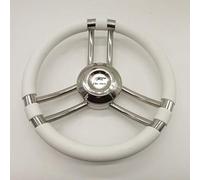 Osculati Volante C INOX/Bianco 350 mm (C Soft Polyurethane Steering Wheel White/SS 350 m