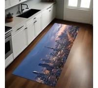 Oscuridad Tapetes de Cocina Lugares de interés de Dubái Antifatiga, Impermeables, Antideslizantes y Cómodos para Decoración del Hogar y Oficina 50 x 140 cm