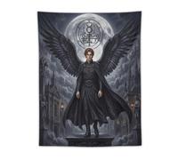 Oscuro Angel Lucifer Gotico City Tapiz de Pared, Estilo Oleo Gotico