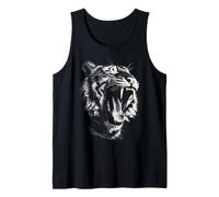 Oscuro Gótico Tigre 90s Urbano Felino Animal Grunge Estética Camiseta sin Mangas