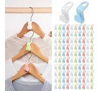 OSDUE 100PCS Gancho de Conexión para Perchas de Ropa, Mini Organizador de Perchas de Plástico para Armario, Gancho de Conexión para Ahorrar Espacio