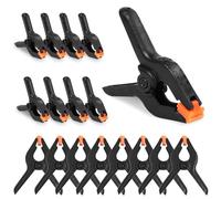 OSDUE 16pcs Abrazaderas de Resorte Nylon, 2 & 3 Pulgadas Pinzas de Clips Abrazaderas Carpintero de Sujeción Resorte Amplia Apertura para Fondo Fotografía Lienzos Aplicación Casa