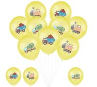 OSDUE 9 Piezas Globos de Decoración de Fiesta Globo Coches de ingeniería del Alfabeto Balloon Globo para Cumpleaños Decoraciones