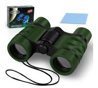 OSDUE Binoculares para Niños, Binoculares para Observar Aves Al Aire Libre para Niños, Mini Binoculare Compactos a Prueba de Golpes, Juguetes Telescópicos para Children (Verde Militar)