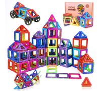 OSDUE Bloques de Construcción Magnéticos, 84 Piezas Magneticas Juegos de Construcciones Magneticas Educativos Juguetes Cumpleaños Navidad Regalo