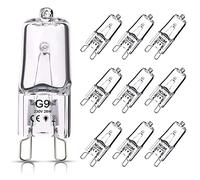 OSDUE Bombilla Halógena G9, 10 Piezas Bombilla G9 Casquillo Halógeno 28W,220V Regulable Blanco Cálido Bombilla Halógena Resistente Al Calor 300°C Bombillas de Cápsula Para Horno Microondas