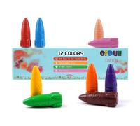 OSDUE Ceras de Colores para Niños, 12 Colores Ceras Bebe Crayones en Forma de Gota Brillantes y No Tóxicos Lavables y Seguros Material Escolar Fáciles de Sostener, Colorear Regalos para Niños Pequeños