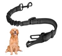 OSDUE Cinturón de Seguridad Coche para Perros, 70cm-90cm Arnés de Seguridad Ajustable y Elástico para Mascotas Doble Enganche para Perros y Gatos, para Modelos de Coches Familiares