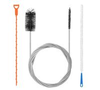 OSDUE Desatascador Fregadero, 3 Piezas Cepillo de Limpieza Profesional Desatascador de Tuberias Flexible 155.5cm para Cabellos y Residuos en Desagües Alcantarillas e Inodoros, Desatascar Cocina y Baño