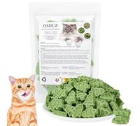 OSDUE Golosina de Hierba Gatera para Gatos, 100g Forma La árbol Snack Liofilizado con Hierba Gatera para Limpiar los Dientes, Palillo masticable de Hierba para Gatos Favorecer Digestión y Absorción
