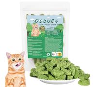 OSDUE Golosina de Hierba Gatera para Gatos, 100g Forma La Hoja Snack Liofilizado con Hierba Gatera para Limpiar los Dientes, Palillo masticable de Hierba para Gatos Favorecer Digestión y Absorción