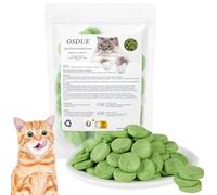 OSDUE Golosina de Hierba Gatera para Gatos, 100g Forma La Redondo Snack Liofilizado con Hierba Gatera para Limpiar los Dientes, Palillo masticable de Hierba para Gatos Favorecer Digestión y Absorción