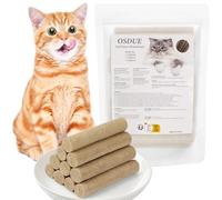 OSDUE Golosina de Hierba Gatera para Gatos, 100g Palillos de Hierba gatera para Gatos Palillo Masticable de Hierbas para Gato, Snack Liofilizado para la Limpieza de Dientes(Carne de Res)