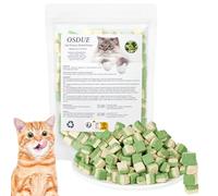 OSDUE Golosina de Hierba Gatera para Gatos, 100g Snack Liofilizado con Hierba Gatera para Limpiar los Dientes, Palillo Masticable para Gatos Favorecer Digestión y Absorción, Cat Grass Teething Stick A