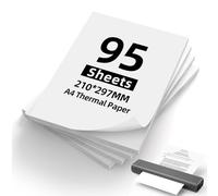 OSDUE Papel Termico Impresora A4, 95 Hojas Papel Térmico 297 x 210mm Resistente al Agua y al Aceite Secado Rápido sin BPA para Phomemo M08F, M832, M834, Q302 y Mayoría de Impresoras Térmicas (Sheet)
