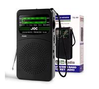 OSDUE Radio Portatil Pequeña, Radio Am/FM/SW Reproductor con Luces de Emergencia Práctico Mosquetón Altavoz y Conector para Auriculares, Deportes Musica Noticias para Caminar y Viajar, Pilas AA