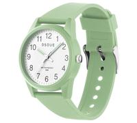 OSDUE Reloj para NiñOs, 5ATM/50M Impermeable Fácil de Leer Relojes de Pulsera con Correa Suave, Reloj de Pulsera Analógico para Niños Niñas Regalo de CumpleañOs para 4-18 Años Aprender La Hora Verde