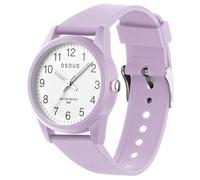 OSDUE Reloj para NiñOs, 5ATM/50M Impermeable Fácil de Leer Relojes de Pulsera con Correa Suave, Reloj de Pulsera Analógico para Niños Niñas Regalo de CumpleañOs para 4-18 Años Aprender La Hora Púrpura