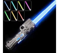 OSDUE Sable de Luz para Niños, Aable de Luz Retráctil Que Cambia de Color LED, Espada Láser de 7 Colores con Sonido, Adecuado para Adolescentes, Adecuado para Cosplay, Star Wars, Galaxy War Warriors