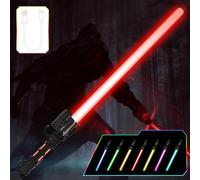 OSDUE Sable de Luz para Niños, Aable de Luz Retráctil Que Cambia de Color LED, Espada Láser de 7 Colores con Sonido, Adecuado para Adolescentes, Adecuado para Cosplay, Star Wars, Galaxy War Warriors
