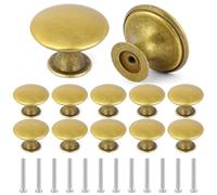 OSDUE Tiradores Armarios, 12 Piezas Perillas Pomos Vintage, 30mm-Latón
