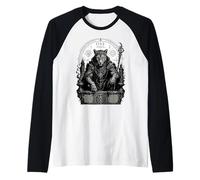Ose Gótico Leopardo Oculto Camiseta Manga Raglan