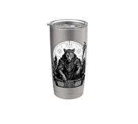 Ose Gótico Leopardo Oculto Vaso térmico de acero inoxidable de doble pared