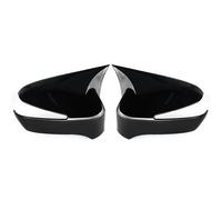OSEAY 2X fibra de carbono cuerno de buey cubierta for espejo retrovisor ajuste for Civic 8. ª generación 2006-2011 accesorios retrovisores de ala lateral estilo de coche(Glossy Black)