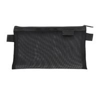 Oseczmut - Estuche de malla para lápices, bolsa de almacenamiento con cremallera, organización cosmética y suministros escolares para alumnos amigos niños niñas adultos adolescentes, Negro , Se