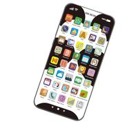 Oseczmut Juguete de Cuentos con Pantalla Táctil | Móvil para Primera Infancia - Juguete De Teléfono con Luces Brillantes Recargable para Aprendizaje Educativo