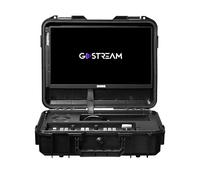 Osee GoStream Deck All in One Pro Live Streaming Multi Camara Mezclador de Video Conmutador Reproductor Reproductor Kit 4 HDMI en E/S USB-C con monitor de 14 pulgadas Cable DC a tipo C incorporado NDI