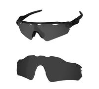 OSharp Lentes de repuesto para lentes de sol Oakley Radar EV Pitch OO9211, polarizados HD, espejados, protección UV y ajuste perfecto, Negro carbón - Polarizado HD
