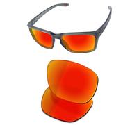 OSharp Lentes de repuesto para lentes de sol Oakley Sylas XL OO9448-60 mm, polarizados HD, espejados, protección UV, ajuste perfecto, Espejo rojo fuego, polarizado HD