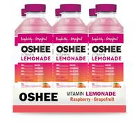 Oshee Vitamin Lemonade, Raspberry & Grapefruit Flavour 555ml (Pack of 6) - Magnesium, Niacin, Pantothenic Acid, Vitamin B6, Folic Acid, Biotin, Vitamin B17