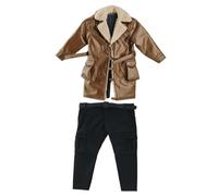 Oshhni 1/10 1/12 Soldado Masculino Abrigo Pantalones Cargo, Accesorio, Foto Prop Ropa Miniatura, Ropa Masculina