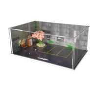 Oshhni 1/64 Escena de estacionamiento de estacionamiento Mostrar automóvil de automóviles Japonés Regalo Mini Vehículo Vehículo Escena de vehículos Juguete, con Cubierta de Polvo