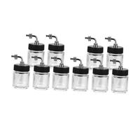 Oshhni 10 Botellas de Vidrio Reutilizables para aerógrafo, vacías, Resistentes, prácticas y fáciles de Limpiar. Tarros de Almacenamiento para Pintura con, Style B
