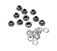 Oshhni 10 ojales con arandelas, fácil instalación, ligeros, de metal, para, núcleos de cuentas y proyectos de bricolaje, Style a