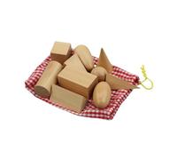Oshhni 10x geométricos de Madera Educativo con Bolsa de Almacenamiento Aprendizaje Manipulaciones de matemáticas de Juguete para Edades Preescolar