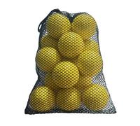 Oshhni 15 Pelotas de Golf para Practicar en el Patio, Ligeras, de Textura Realista, con Bolsa con cordón de 4,2 cm. Accesorios, Amarillo