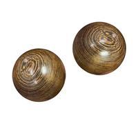 Oshhni 2 piezas de bolas de de mano portátiles compactas, suaves, duraderas, destreza de, de madera, bolas de ejercicio chinas pa padres, 5cm Marrón