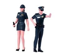 Oshhni 2 Piezas Figuras de policía en Miniatura a Escala 1:64 Figuras de Escena en Miniatura Mini Modelos Accesorios para Diorama