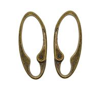 Oshhni 2 Piezas Vintage Bronce Mosquetón Ovalado Gancho Clip Llavero DIY
