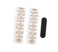 Oshhni 20 pegatinas de esmalte de uñas de envoltura completa, pegatinas de uñas de gel fáciles de quitar, tiras de uñas de gel, calcomanías de uñas de, MarrÓn