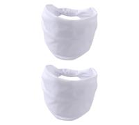 Oshhni 2Pcs Outdoor Headband Hair Band Washable Comfortable Soft Lightweight Bandanas Sweatband for Running Tennis Soccer Gym, Blanco